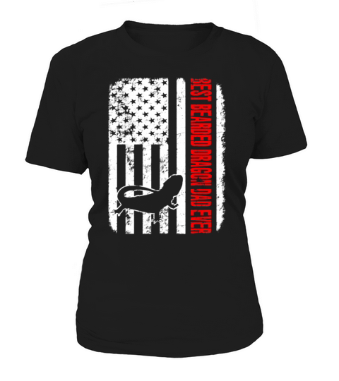 Best Bearded Dragon Dad Ever American Flag Women's T-Shirt