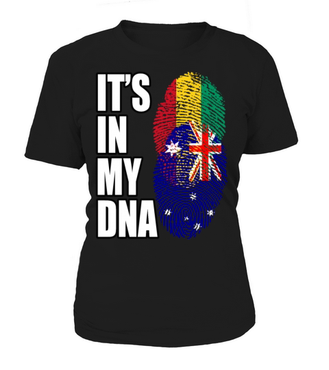 Guinean And Australian Mix Heritage DNA Flag Women's T-Shirt