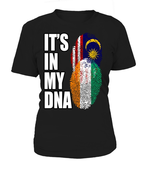 Malaysian And Ivorian Mix Heritage DNA Flag Women's T-Shirt
