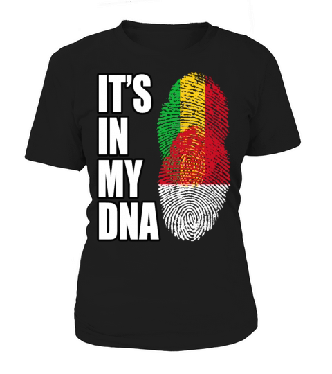 Malian And Indonesian Mix Heritage DNA Flag Women's T-Shirt