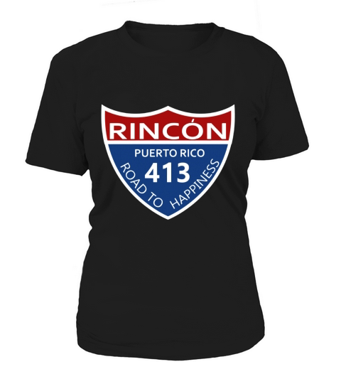 Puerto Rico Rincon 413 Road to Happiness T-Shirt Women's T-Shirt