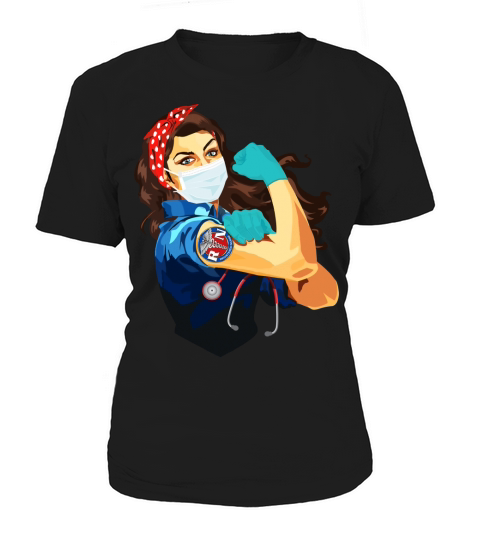Registered Nurse Frontline Workers Nurse Strong Rosie Riveter Women's T-Shirt