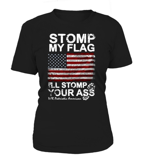 Stomp my flag America Veteran Women's T-Shirt