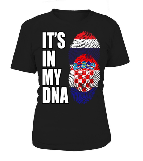 Thai And Croatian Vintage Heritage DNA Flag Women's T-Shirt