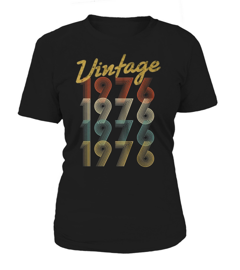 Vintage 1976 T-Shirt Retro Colors 42nd Birthday Gift Shirt Women's T-Shirt