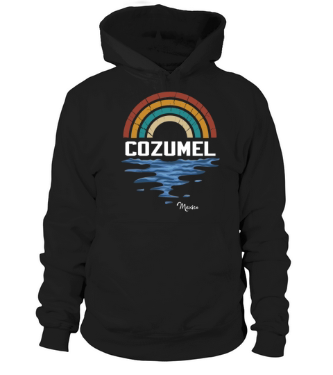 Cozumel Mexico Vintage Sunset Hoodie Unisex