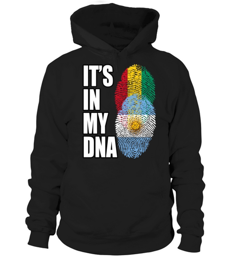 Guinean And Argentinian Mix Heritage DNA Flag Hoodie Unisex