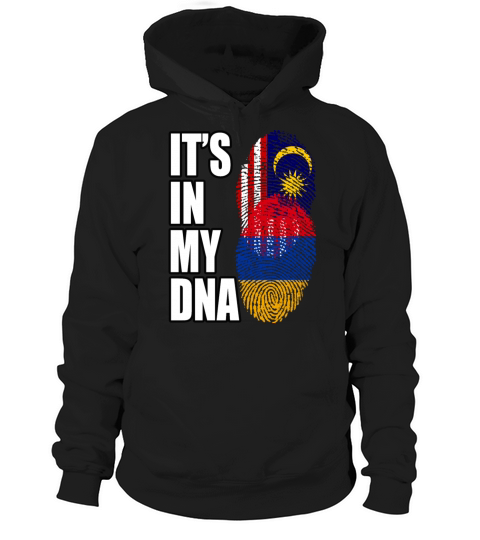 Malaysian And Armenian Mix Heritage DNA Flag Hoodie Unisex