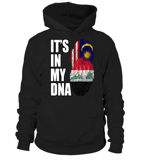 Malaysian And Iraqi Mix Heritage DNA Flag Hoodie Unisex