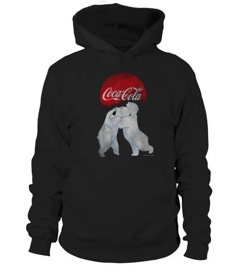 Original Coca-Cola Vintage Christmas Polar Bear Hug Graphic shirt Hoodie Unisex