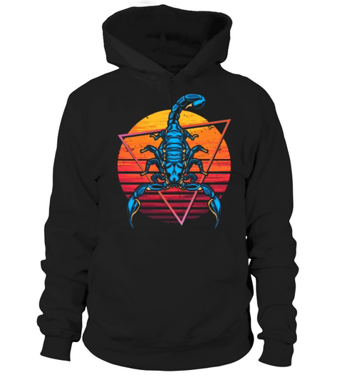 Retro Sunset Scorpion Graphics Scorpio Hoodie Unisex