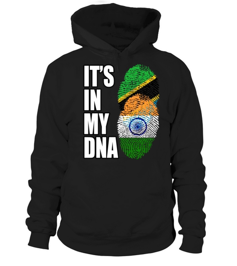 Tanzanian And Indian Vintage Heritage DNA Flag Hoodie Unisex