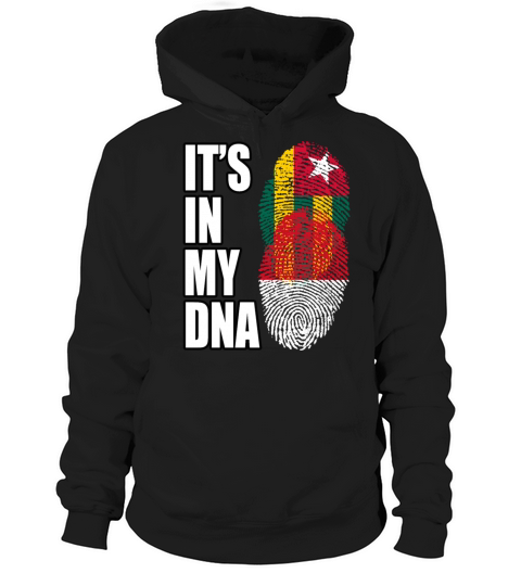 Togolese And Indonesian Mix Heritage DNA Flag Hoodie Unisex