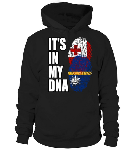 Tongan And Nauruan Mix Heritage DNA Flag Hoodie Unisex