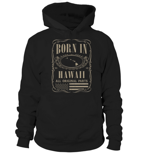 Vintage America US States Born Hawaii Hoodie Unisex