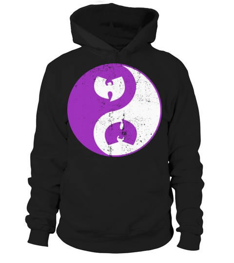 yin and yang wutang white and purple Hoodie Unisex