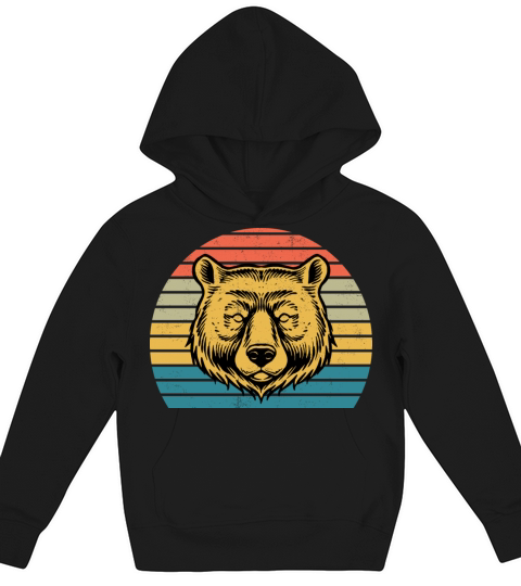 Bear Lover Gift Funny Retro Vintage Animal T Shirt Kids Hoodie
