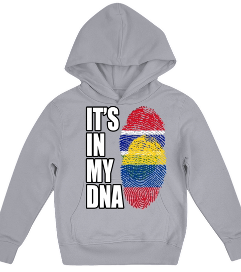 Gambian And Colombian Mix Heritage DNA Flag Kids Hoodie