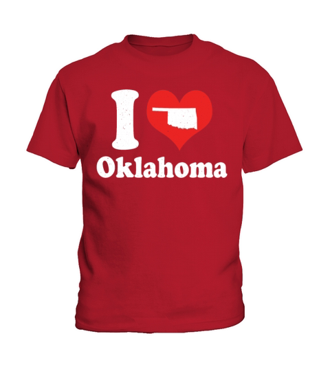 America Citizen US State Love I Heart Oklahoma Kids T-Shirt