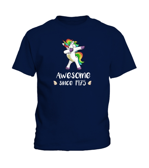 AWESOME SINCE 1975 TSHIRT CUTE UNICORN 43RD BIRTHDAY GIFT Kids T-Shirt