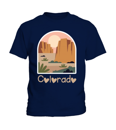 Colorado Vintage Retro 4th Of July Mountains Mount Kids T-Shirt