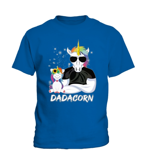 Dadacorn Muscle Unicorn Dad And Daughter shirt Kids T-Shirt