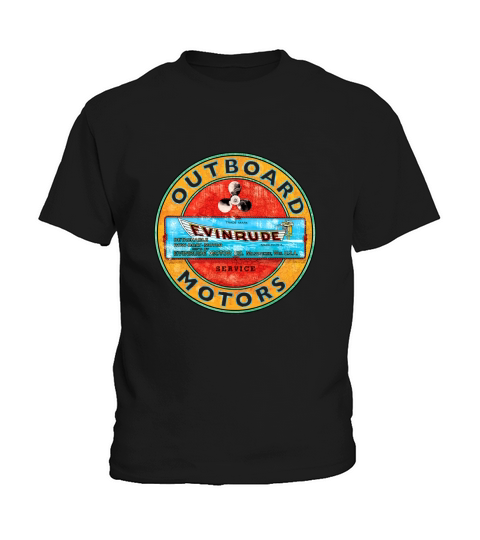 EVINRUDE VINTAGE OUTBOARD MOTORS USA Kids T-Shirt