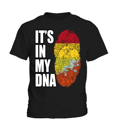 Ghanaian And Bhutanese Mix Heritage DNA Flag Kids T-Shirt