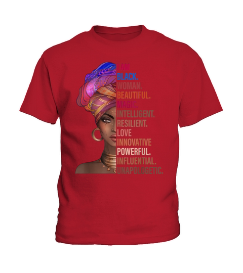 I Am Black Woman Black History Month 2019 Kids T-Shirt