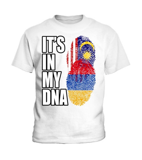 Malaysian And Armenian Mix Heritage DNA Flag Kids T-Shirt