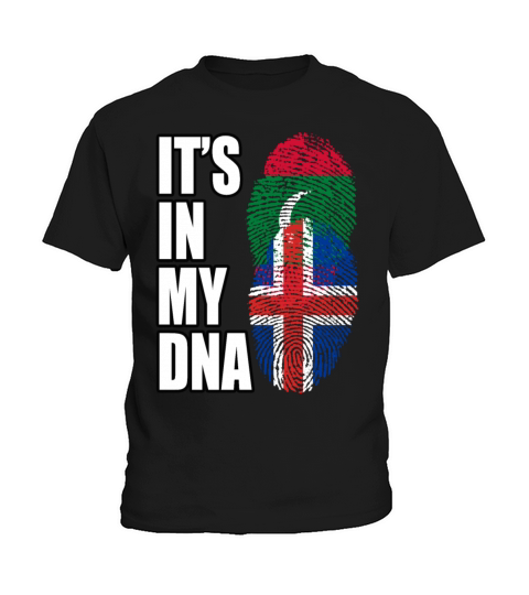 Maldivian And Icelandic Mix Heritage DNA Flag Kids T-Shirt