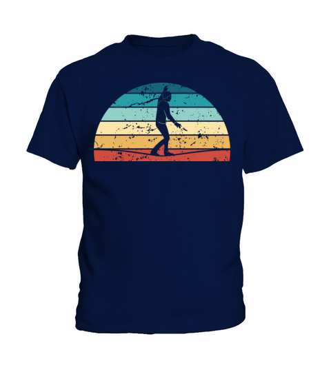 Retro Slacklining Sunset Vintage slackline Sunrise Kids T-Shirt