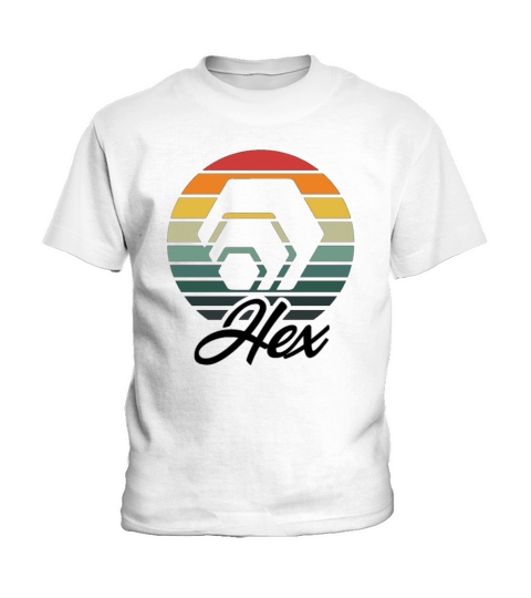 Retro Vintage HEX Coin To The Moon Crypto HODL Kids T-Shirt