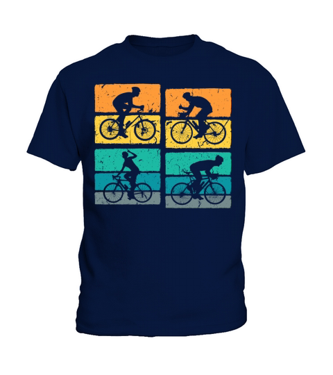 Road Bicyclist Retro Vintage Cycling Kids T-Shirt