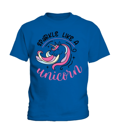 Sparkle Like A Unicorn Colored Quotes Kids T-Shirt