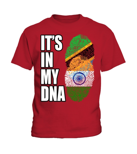 Tanzanian And Indian Vintage Heritage DNA Flag Kids T-Shirt