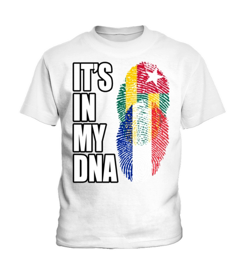 Togolese And French Mix Heritage DNA Flag Kids T-Shirt