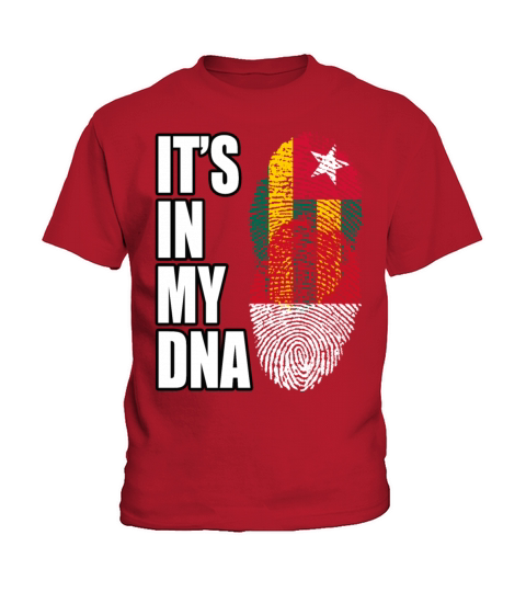 Togolese And Indonesian Mix Heritage DNA Flag Kids T-Shirt
