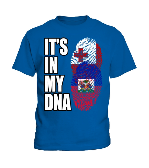 Tongan And Haitian Mix Heritage DNA Flag Kids T-Shirt