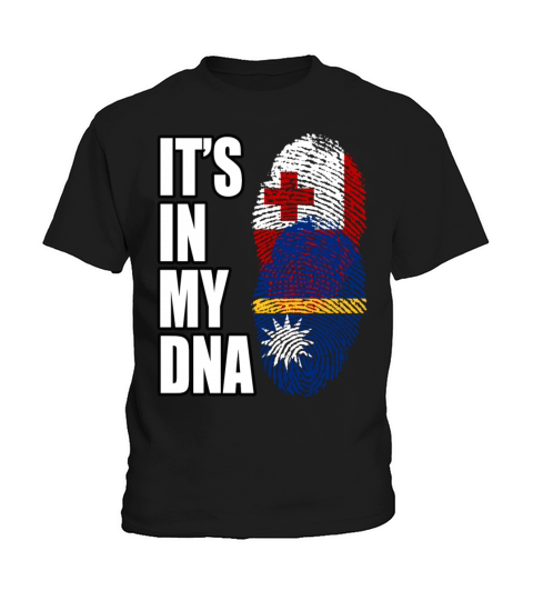 Tongan And Nauruan Mix Heritage DNA Flag Kids T-Shirt