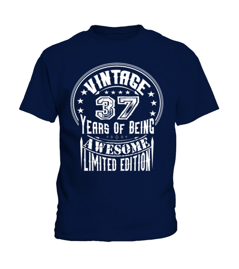 Vintage 37 Years Of Being Awesome Limited Edition Kids T-Shirt