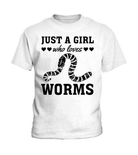 Worm Lover Girl - Just A Girl Who Loves Worms Kids T-Shirt