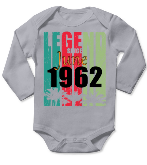 1962 vintage born in June gift Long Sleeve Baby One-Piece