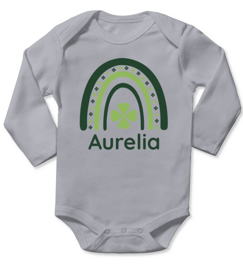 Aurelia Clover Boho Rainbow Long Sleeve Baby One-Piece