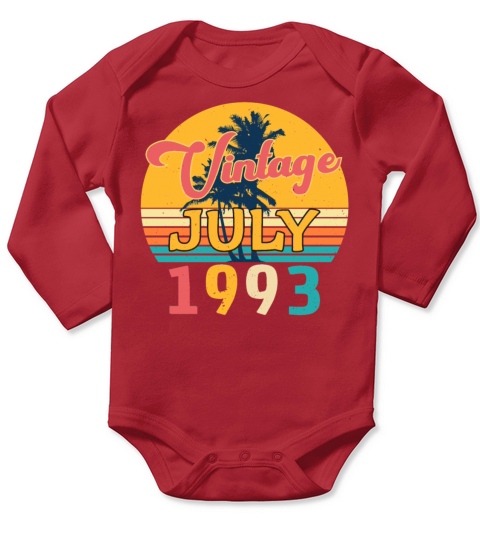 Best Year Of Birth 1993 July Long Sleeve Baby One-Piece