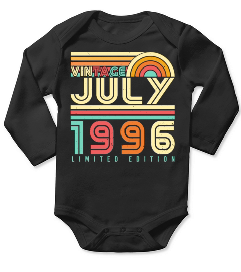 Birth Year 1996 In July Long Sleeve Baby One-Piece