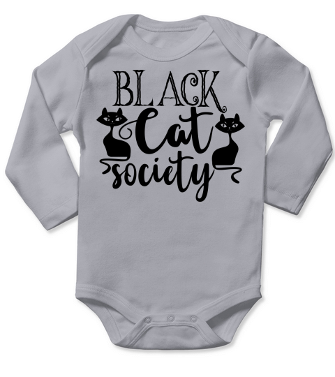Black cat society Long Sleeve Baby One-Piece