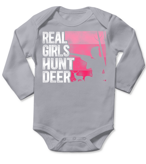 Buck Deer Hunting Hunter Girl Long Sleeve Baby One-Piece