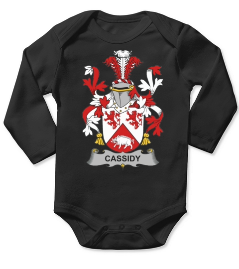 Cassidy Family Crest Irish Family Crests II Long Sleeve Baby One-Piece