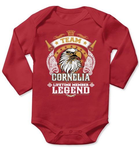 CORNELIA TEAM LEGEND, CORNELIA TSHIRT Long Sleeve Baby One-Piece